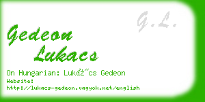 gedeon lukacs business card